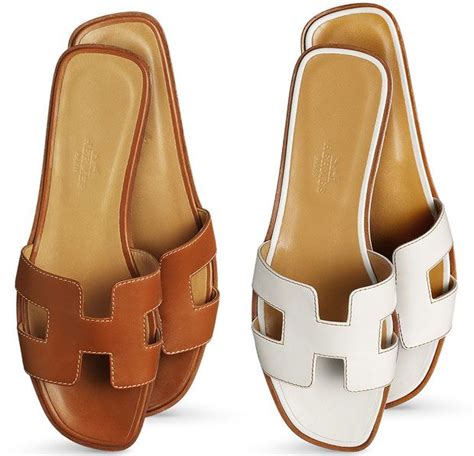 hermes slippers bruin